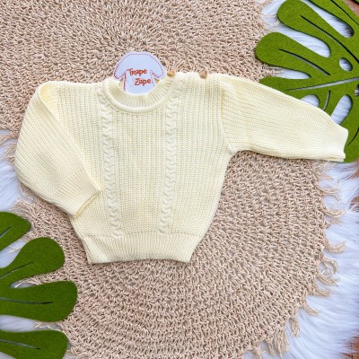 Blusa de Linha Ponto Alto Fechado - Amarelo